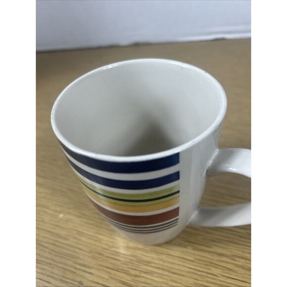 Pier 1 Coffee Mugs Horizontal Stripes Set of 4 - Picture 16 of 16